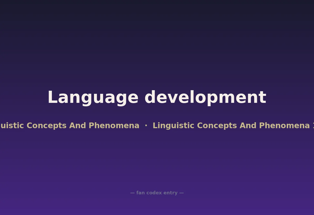 Language development