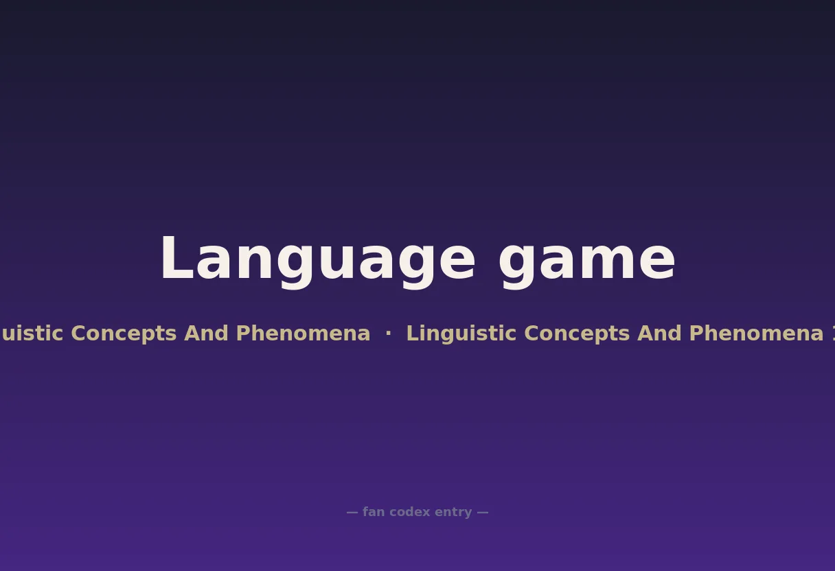 Language game