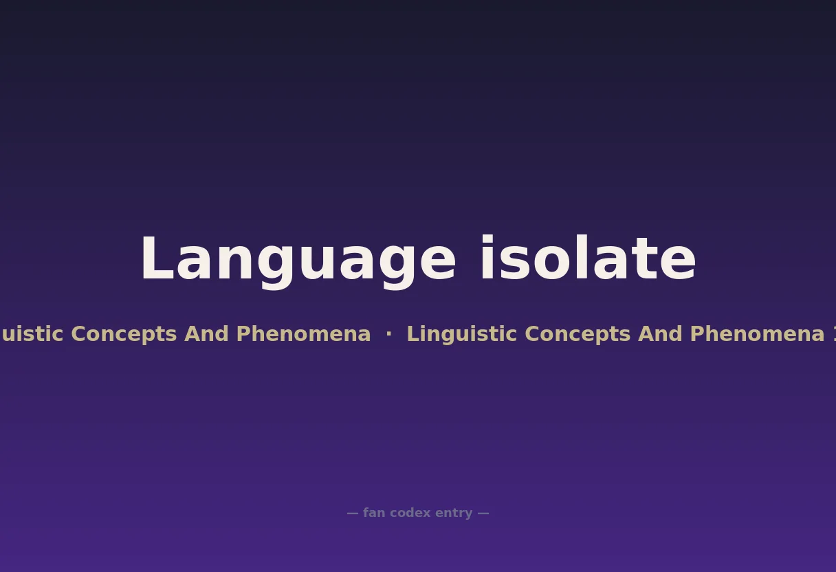 Language isolate