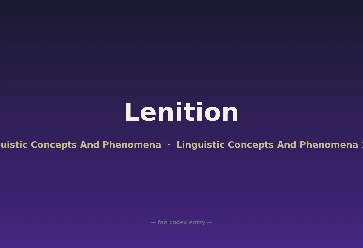 Lenition