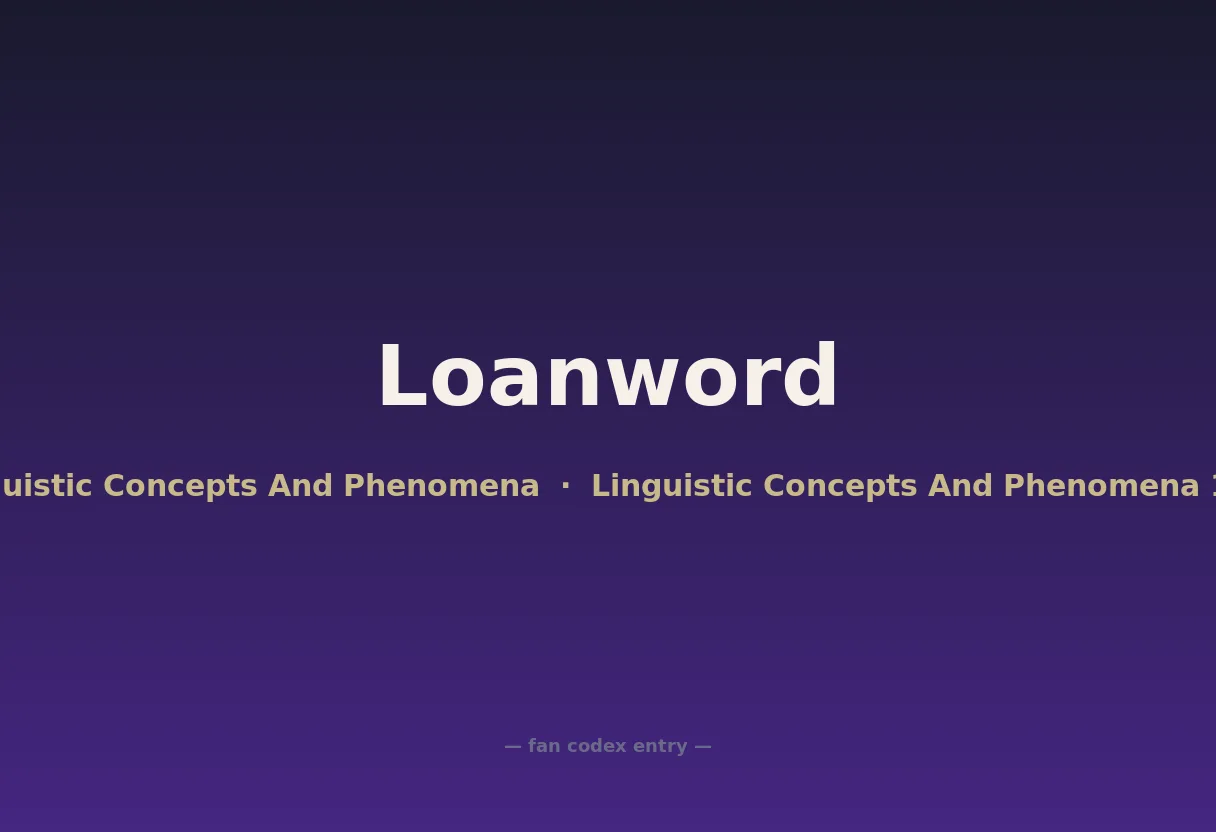 Loanword
