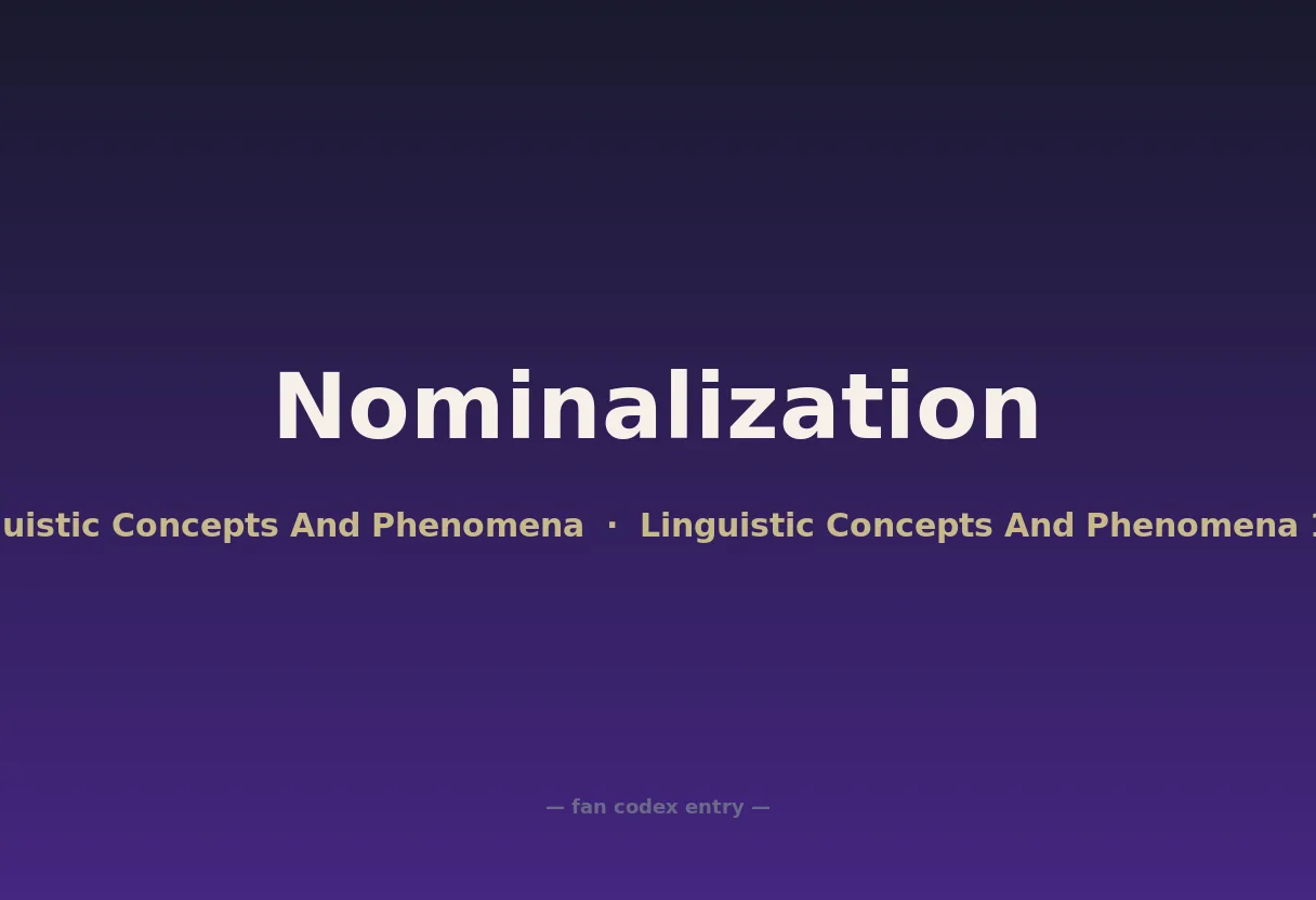 Nominalization