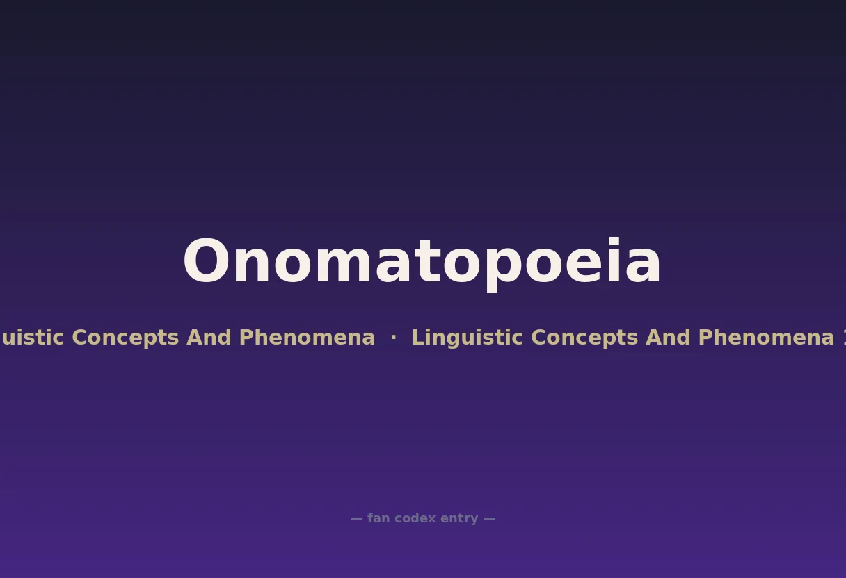 Onomatopoeia