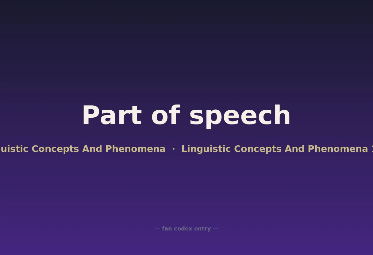 Part of speech