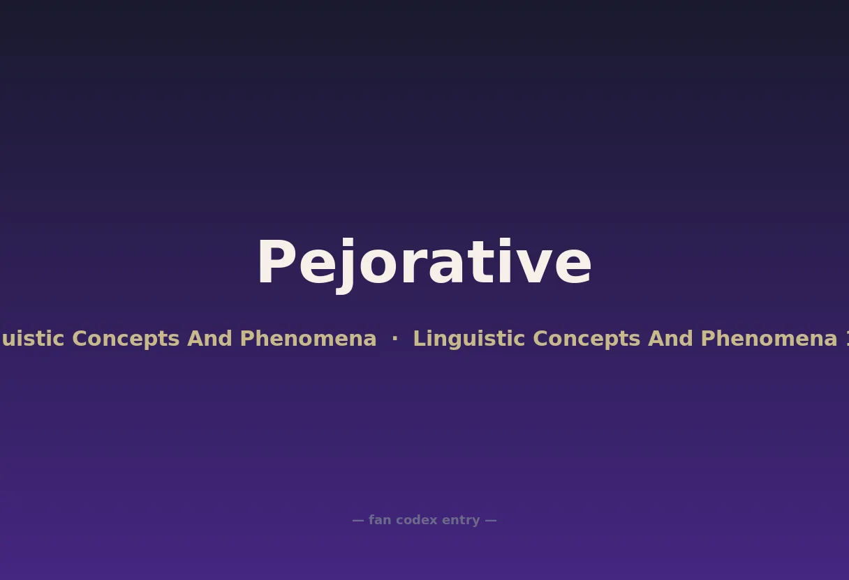 Pejorative
